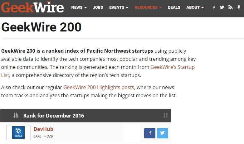 GeekWire 200 December 2016
